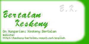 bertalan keskeny business card